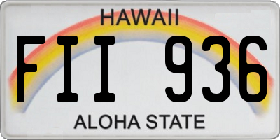 HI license plate FII936