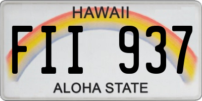 HI license plate FII937