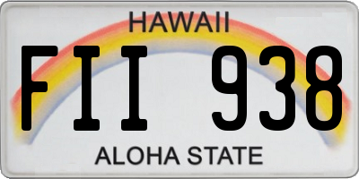 HI license plate FII938