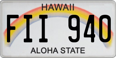 HI license plate FII940