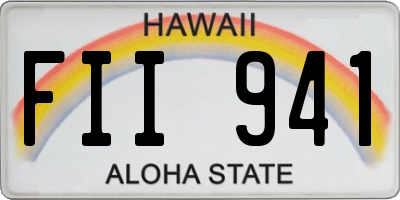 HI license plate FII941