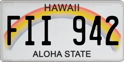 HI license plate FII942