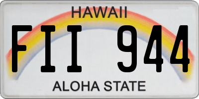 HI license plate FII944
