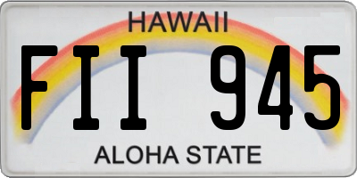 HI license plate FII945