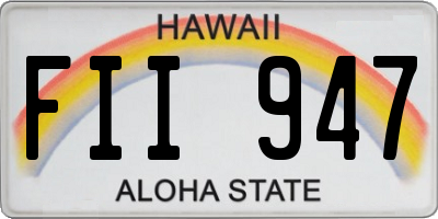 HI license plate FII947