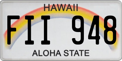 HI license plate FII948