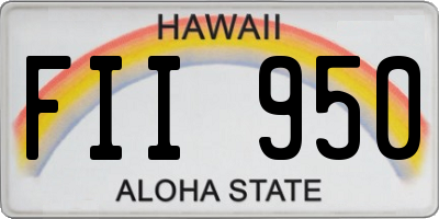 HI license plate FII950