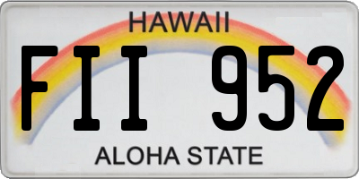 HI license plate FII952