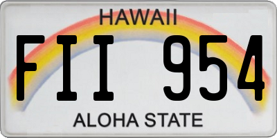 HI license plate FII954
