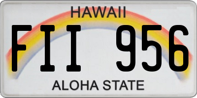 HI license plate FII956