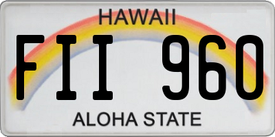 HI license plate FII960