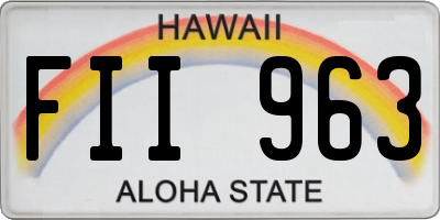 HI license plate FII963