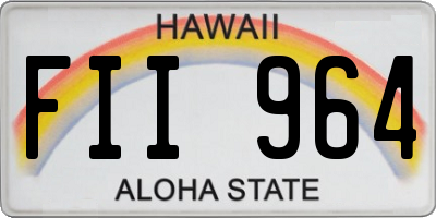 HI license plate FII964