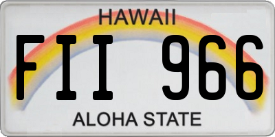 HI license plate FII966