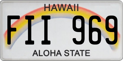 HI license plate FII969