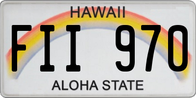 HI license plate FII970