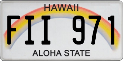 HI license plate FII971