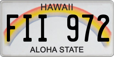 HI license plate FII972