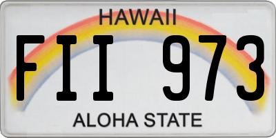 HI license plate FII973