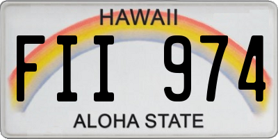 HI license plate FII974