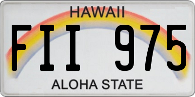 HI license plate FII975