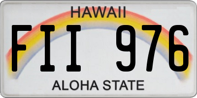 HI license plate FII976