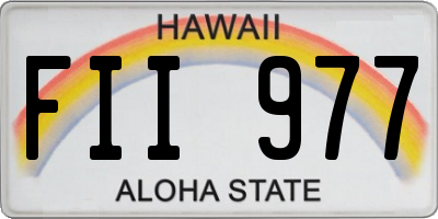 HI license plate FII977