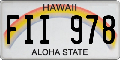 HI license plate FII978