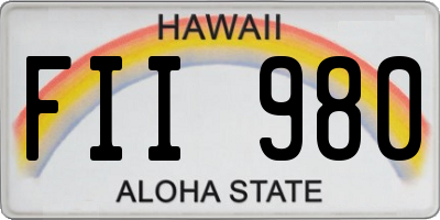 HI license plate FII980