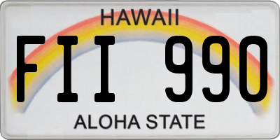 HI license plate FII990