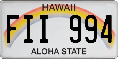 HI license plate FII994
