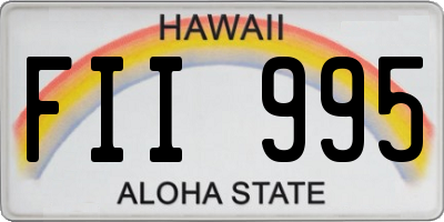 HI license plate FII995