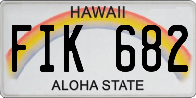 HI license plate FIK682