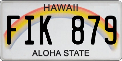 HI license plate FIK879