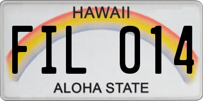 HI license plate FIL014