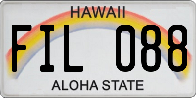HI license plate FIL088