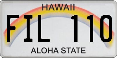 HI license plate FIL110