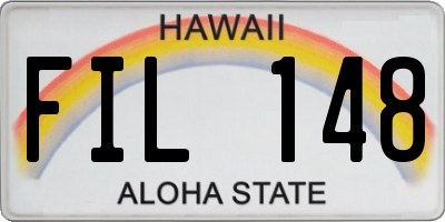 HI license plate FIL148