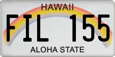 HI license plate FIL155