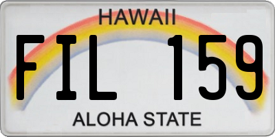HI license plate FIL159