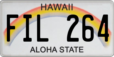 HI license plate FIL264