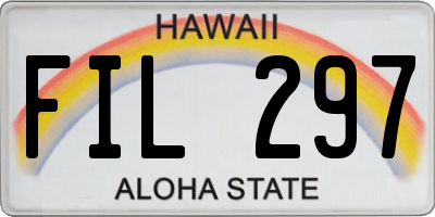 HI license plate FIL297