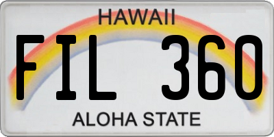 HI license plate FIL360