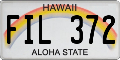HI license plate FIL372