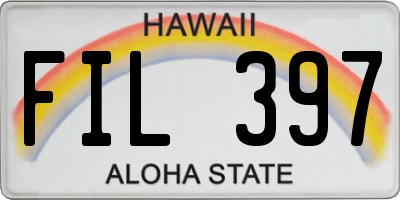 HI license plate FIL397