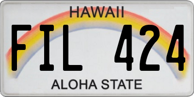 HI license plate FIL424