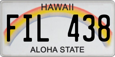 HI license plate FIL438