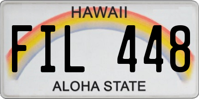 HI license plate FIL448