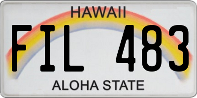 HI license plate FIL483