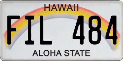 HI license plate FIL484